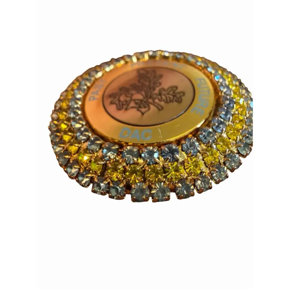 Rare Daughters Of The American Colonists DAC Past Present Future Brooch Pin